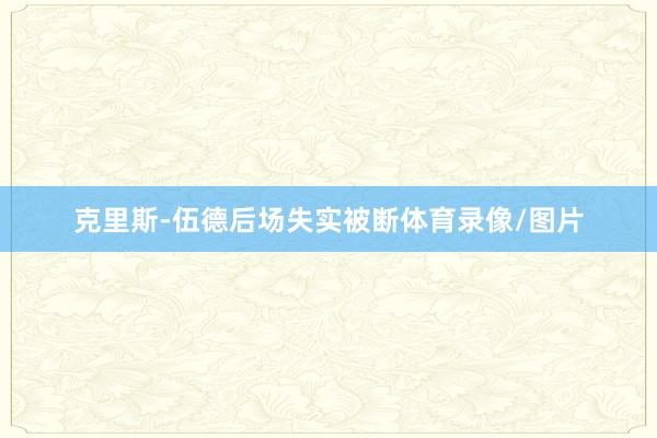 克里斯-伍德后场失实被断体育录像/图片
