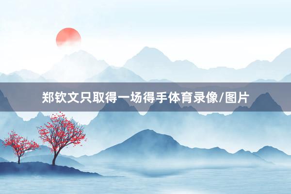 郑钦文只取得一场得手体育录像/图片