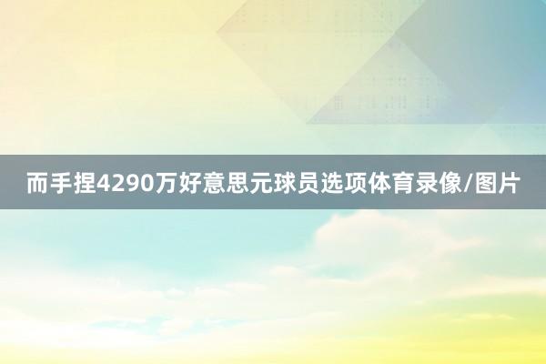 而手捏4290万好意思元球员选项体育录像/图片