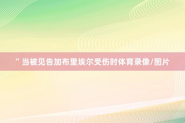 ”当被见告加布里埃尔受伤时体育录像/图片