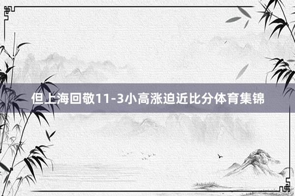 但上海回敬11-3小高涨迫近比分体育集锦
