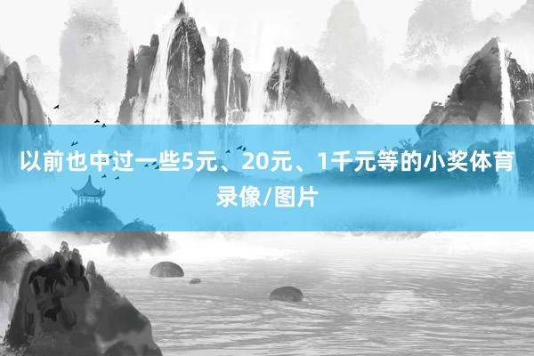 以前也中过一些5元、20元、1千元等的小奖体育录像/图片