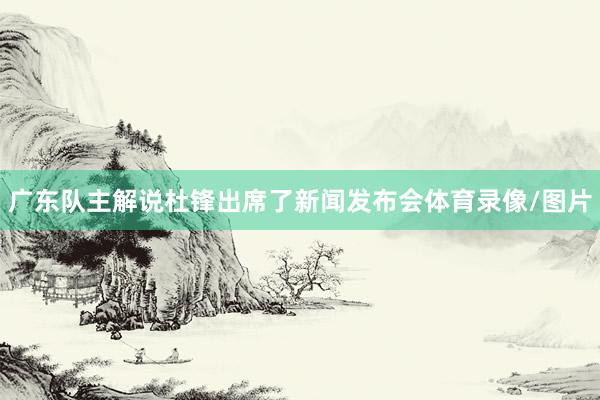 广东队主解说杜锋出席了新闻发布会体育录像/图片