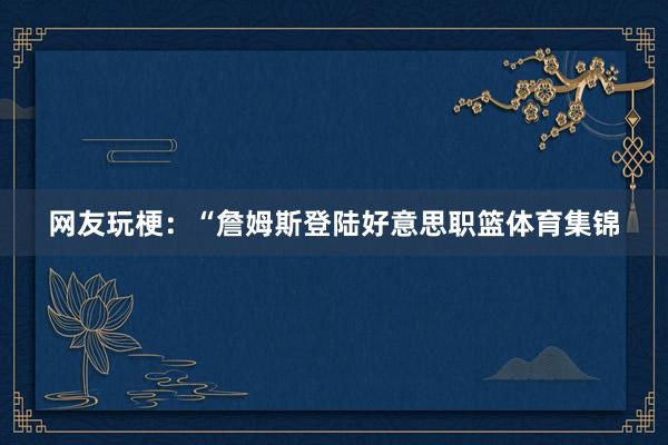 网友玩梗：“詹姆斯登陆好意思职篮体育集锦