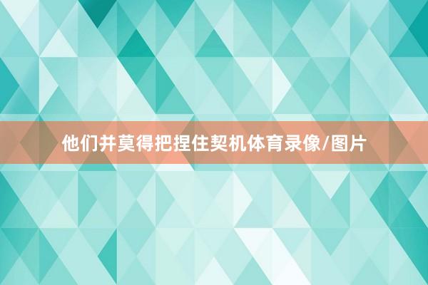 他们并莫得把捏住契机体育录像/图片