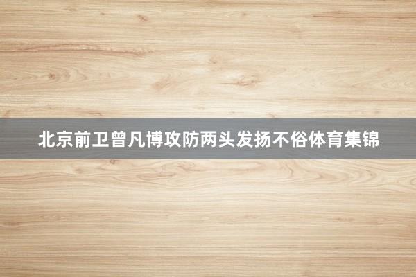 北京前卫曾凡博攻防两头发扬不俗体育集锦