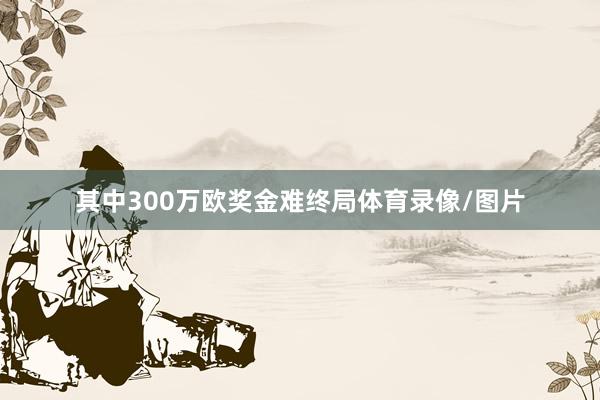 其中300万欧奖金难终局体育录像/图片