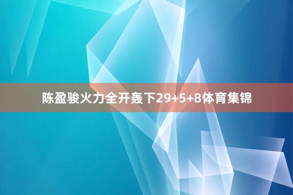 陈盈骏火力全开轰下29+5+8体育集锦